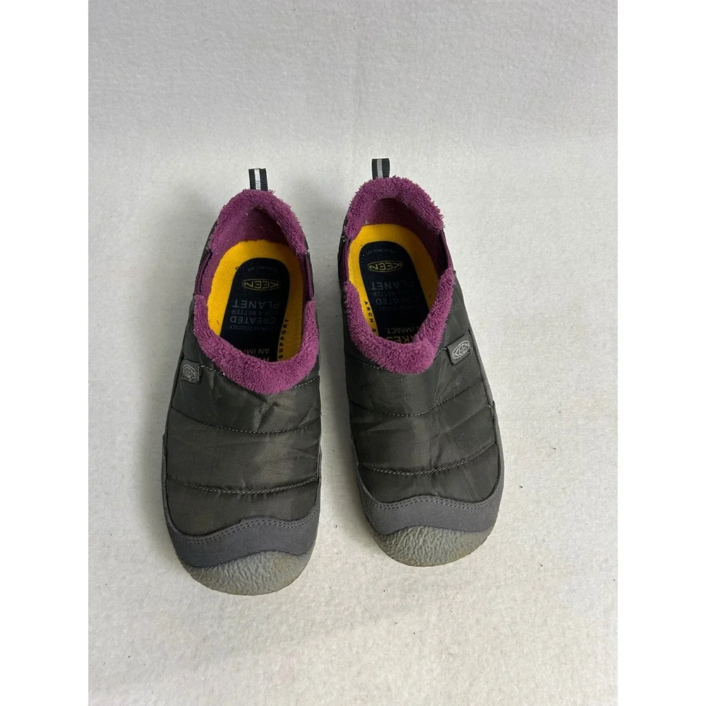 Gorpcore Keen Kids Size 3 Grey Purple Howser II Quilted Slipper Shoes 1023920‎